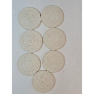 Marlboro Poker Chips White Gambling Cigarette Collectible Vintage Set of 54